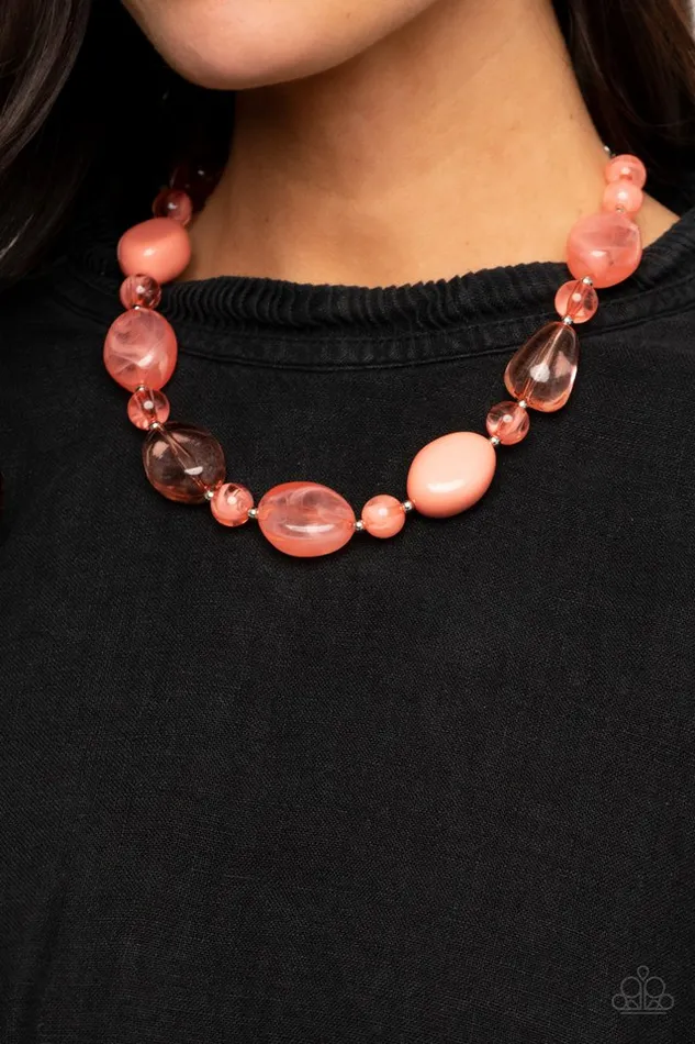 Paparazzi Jewelry Necklaces Paparazzi Necklace Staycation Stunner Orange