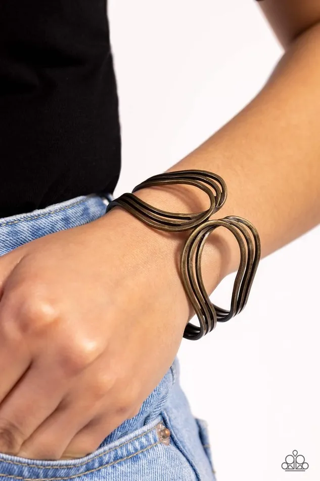 Paparazzi Jewelry Paparazzi Bracelet Shockwave Attitude Brass Bracelets