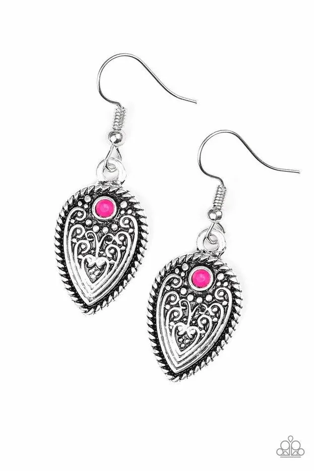 Paparazzi Jewelry Paparazzi Earring Distance PASTURE Pink Earrings