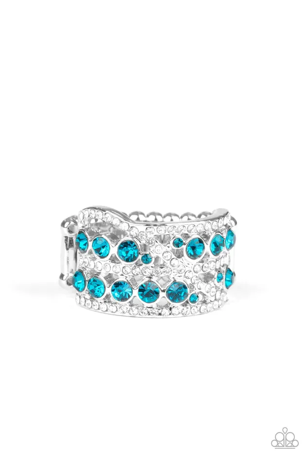 Paparazzi Jewelry Paparazzi Ring Elegant Effervescence Blue Rings