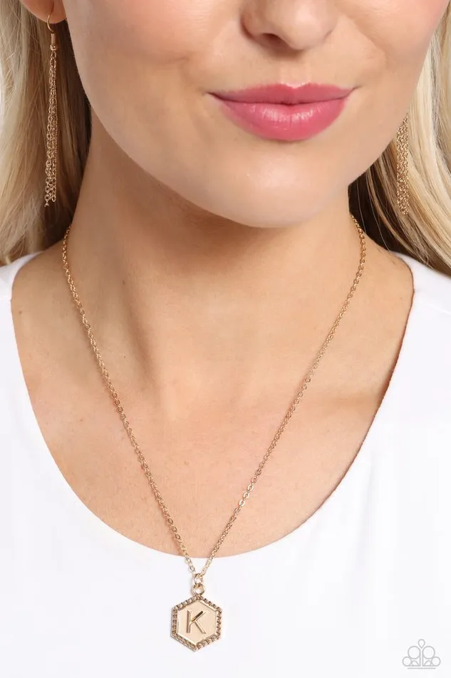 Paparazzi Necklace Emblematic Elegance Gold K Paparazzi Jewelry Necklaces