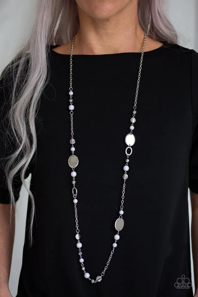Paparazzi Necklace Serenely Springtime Silver Paparazzi Jewelry Necklaces