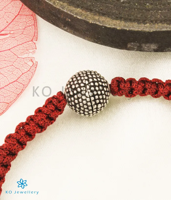Bracelets Jaipur The Gopika Silver Red Thread Bracelet