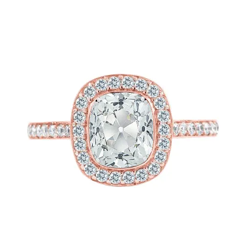 Cushion Halo Natural Earth Mined Diamond Old Mine Cut Ring Accented Bezel Set 3 Carats HarryChadEntcom Rings Cushion Halo Natural Earth Mined Diamond Old Mine Cut Ring Accented Bezel Set 3 Carats HarryChadEntcom Rings