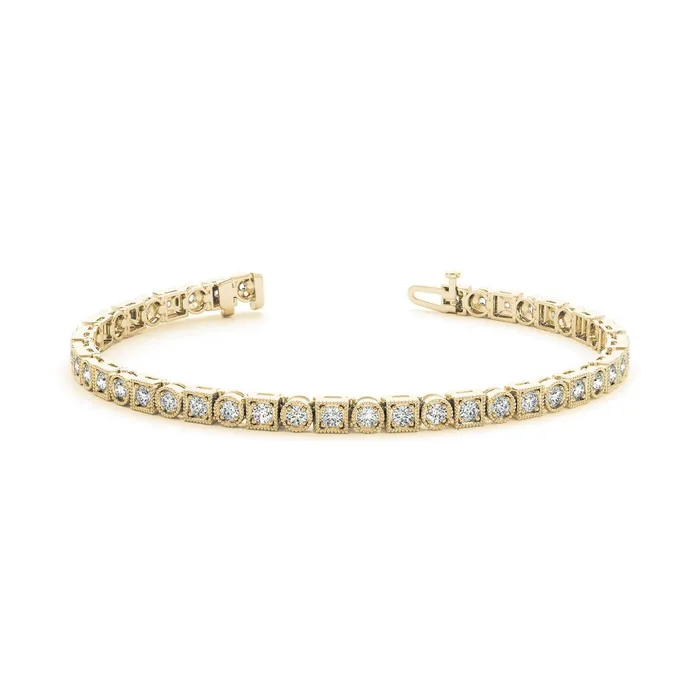 GB Bracelets 660 Carats Round Cut Real Natural Earth Mined Diamond Tennis Bracelet Yellow Gold 14K GB Bracelets 660 Carats Round Cut Real Natural Earth Mined Diamond Tennis Bracelet Yellow Gold 14K