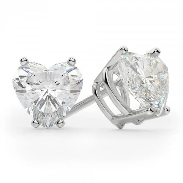 GB Earrings 5 Ct Real Natural Earth Mined Diamond Stud Earring Heart Cut Classic Fine White Gold 14K GB Earrings 5 Ct Real Natural Earth Mined Diamond Stud Earring Heart Cut Classic Fine White Gold 14K