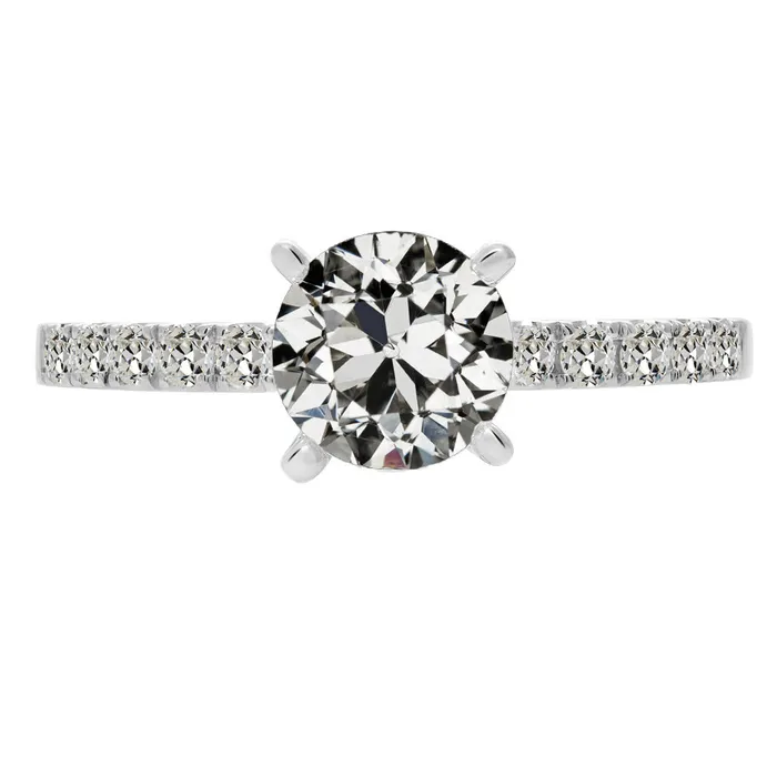 HarryChadEntcom Rings Old Cut Mined Diamond Engagement Ring With Accents 350 Carats HarryChadEntcom Rings Old Cut Mined Diamond Engagement Ring With Accents 350 Carats