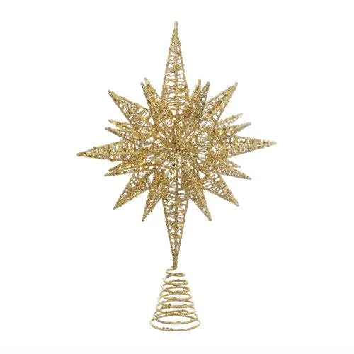 Kurt Adler Earrings Kurt Adler 165Gold Gltr Mult Angle Star Trtp