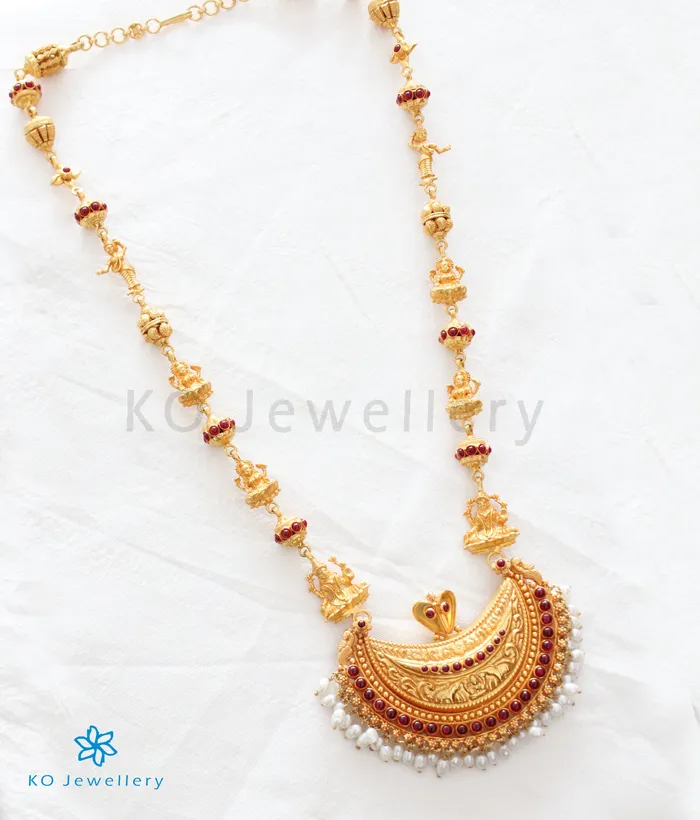 Necklaces Silversmith The Ishita Kokkethathi Silver Lakshmi Necklace