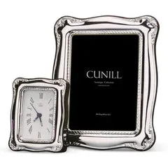 Nostalgia Sterling Silver Athena Rope Desk Clock 25x35 Cunill Rings