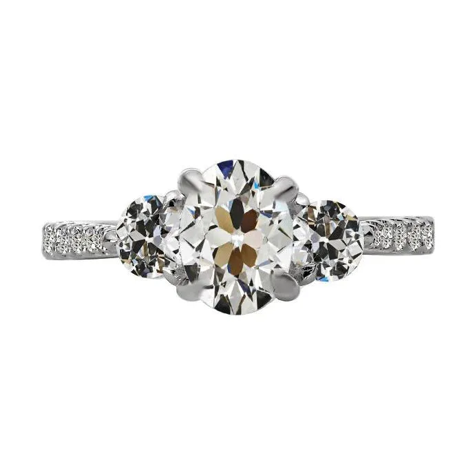 Oval Old Mine Cut Genuine Natural Earth Mined Diamond Ring 3 Stone Style 550 Carats Gold HarryChadEntcom Rings Oval Old Mine Cut Genuine Natural Earth Mined Diamond Ring 3 Stone Style 550 Carats Gold HarryChadEntcom Rings
