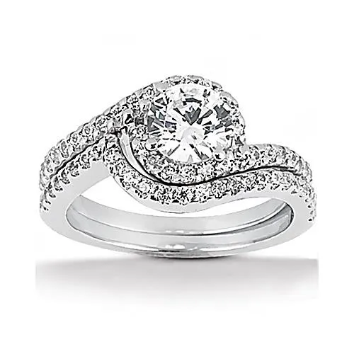 Rings GB Natural Earth Mined Diamond Wedding Solitaire Engagement Ring With Accents 2 Ct New