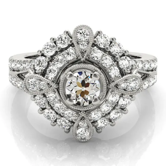 Rings HarryChadEntcom Miligrain Double Halo Ring Old Miner Natural Earth Mined Diamond Star Style 5 Carats Rings HarryChadEntcom Miligrain Double Halo Ring Old Miner Natural Earth Mined Diamond Star Style 5 Carats