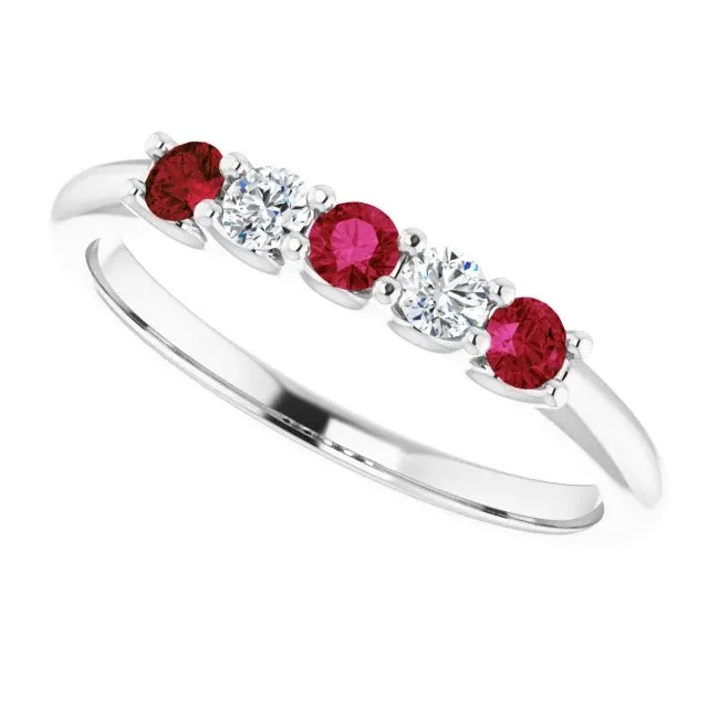 Rings Round Natural Earth Mined Diamond Ruby Stone Ring 2 Carats White Gold 14K Jewelry GB Rings Round Natural Earth Mined Diamond Ruby Stone Ring 2 Carats White Gold 14K Jewelry GB
