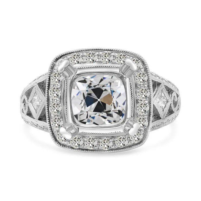 Rings Vintage Style Natural Earth Mined Diamond Cushion Old Cut Halo Ring Bezel Set 550 Carats HarryChadEntcom Rings Vintage Style Natural Earth Mined Diamond Cushion Old Cut Halo Ring Bezel Set 550 Carats HarryChadEntcom