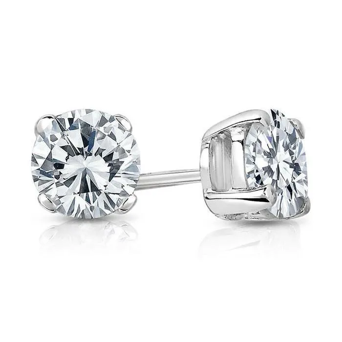 Solitaire Round Natural Earth Mined Diamond Stud Earring Women Gold Fine Jewelry 3 Carats GB Earrings Solitaire Round Natural Earth Mined Diamond Stud Earring Women Gold Fine Jewelry 3 Carats GB Earrings