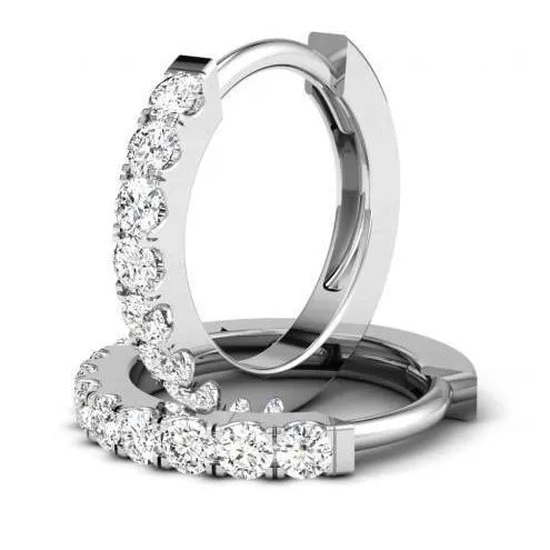 Sparkling 325 Carats Natural Earth Mined Diamonds Ladies Hoop Earrings Gold White 14K GB Earrings Sparkling 325 Carats Natural Earth Mined Diamonds Ladies Hoop Earrings Gold White 14K GB Earrings