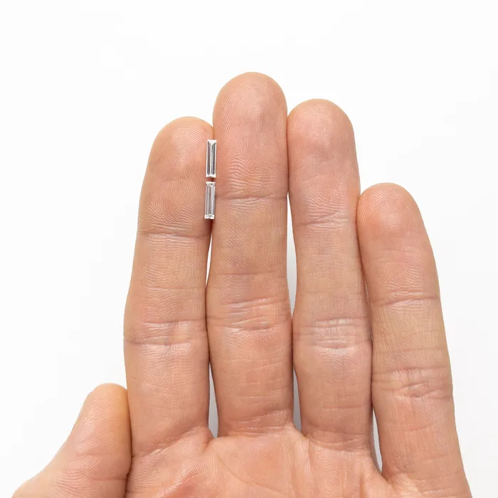 042cttw 2pc 802x205x122mm 803x206x115mm Baguette Step Cut Matching Pair 2470103 Misfit Diamonds Rings