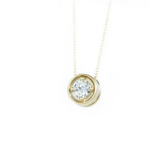 058ct GIA Old Transitional Diamond Yellow Gold necklace Anueva Jewelry Necklaces