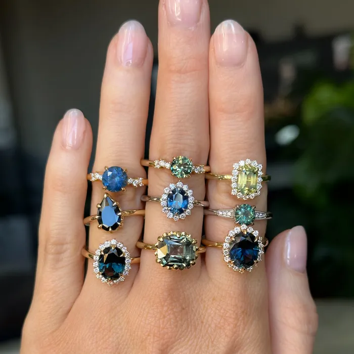 266ct Untreated Oval Nigerian Sapphire AntiqueStyle Diamond Halo Ring in 14k Yellow Gold Brume Rings