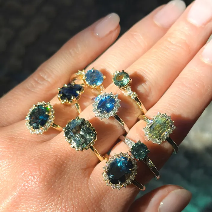 266ct Untreated Oval Nigerian Sapphire AntiqueStyle Diamond Halo Ring in 14k Yellow Gold Brume Rings