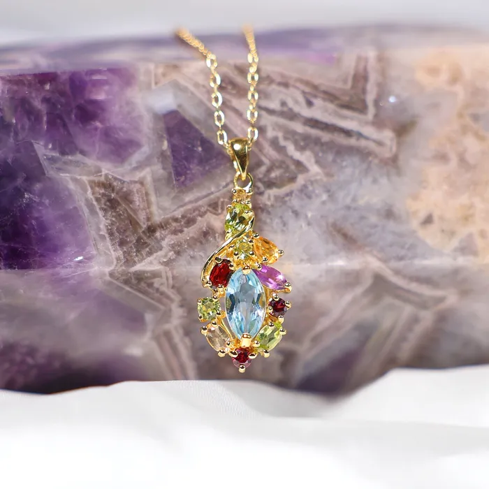 Beau Life Fairy Twist Gold Crystal Necklace Necklaces