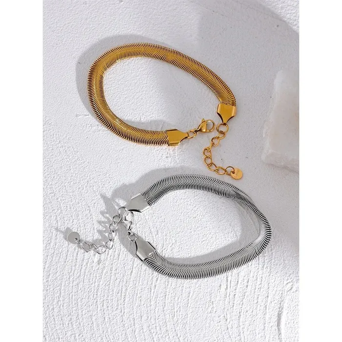 Bracelets Mabel Love Co Silver Snake Chain Bracelet
