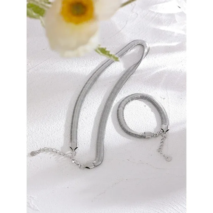 Bracelets Mabel Love Co Silver Snake Chain Bracelet