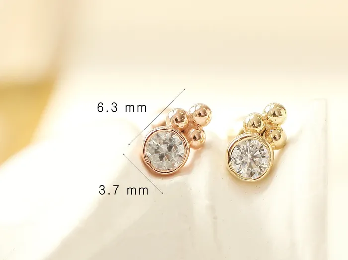 Earrings 14K Gold Bohemian Cartilage Earring 18G16G MinimalBijoux
