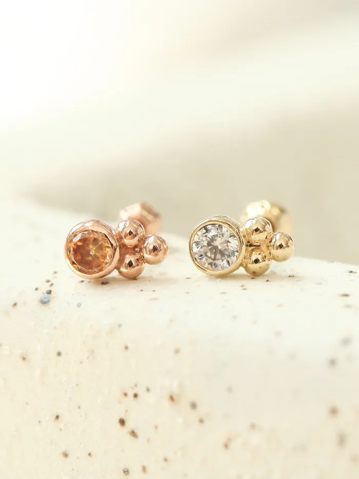 Earrings 14K Gold Bohemian Cartilage Earring 18G16G MinimalBijoux