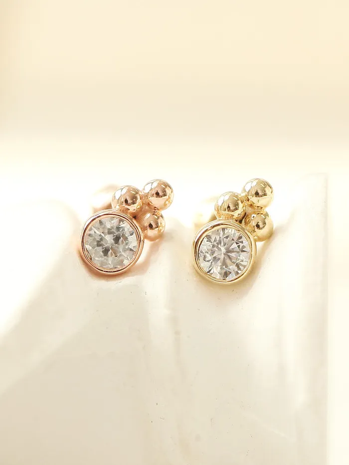 Earrings 14K Gold Bohemian Cartilage Earring 18G16G MinimalBijoux
