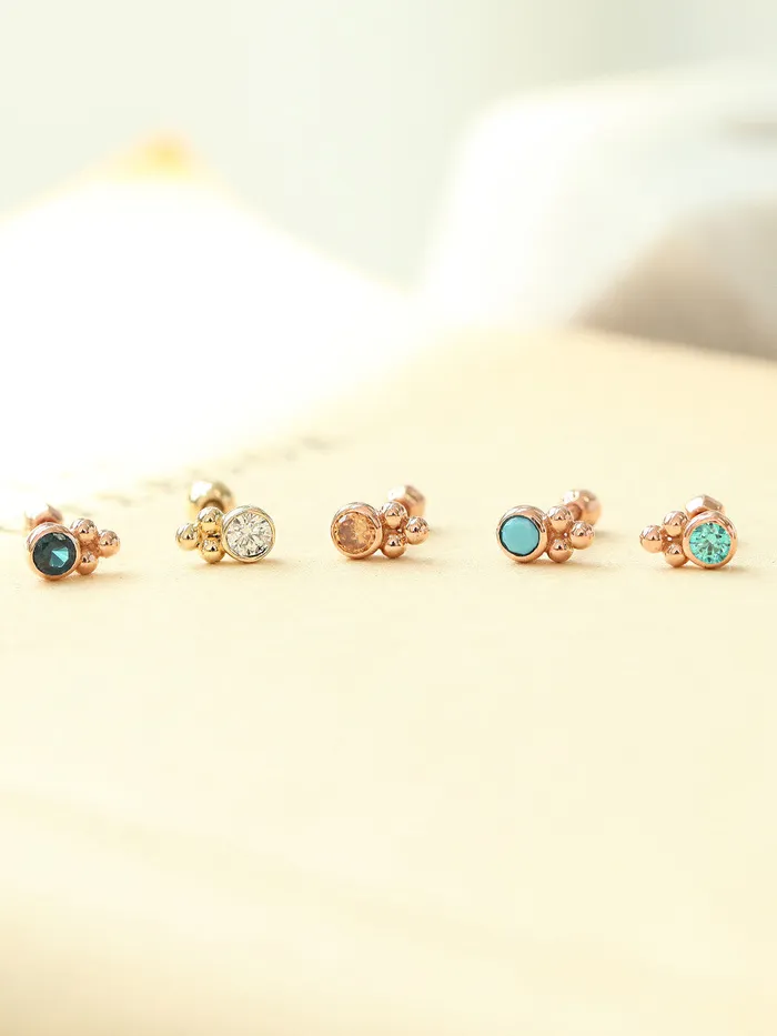 Earrings 14K Gold Bohemian Cartilage Earring 18G16G MinimalBijoux