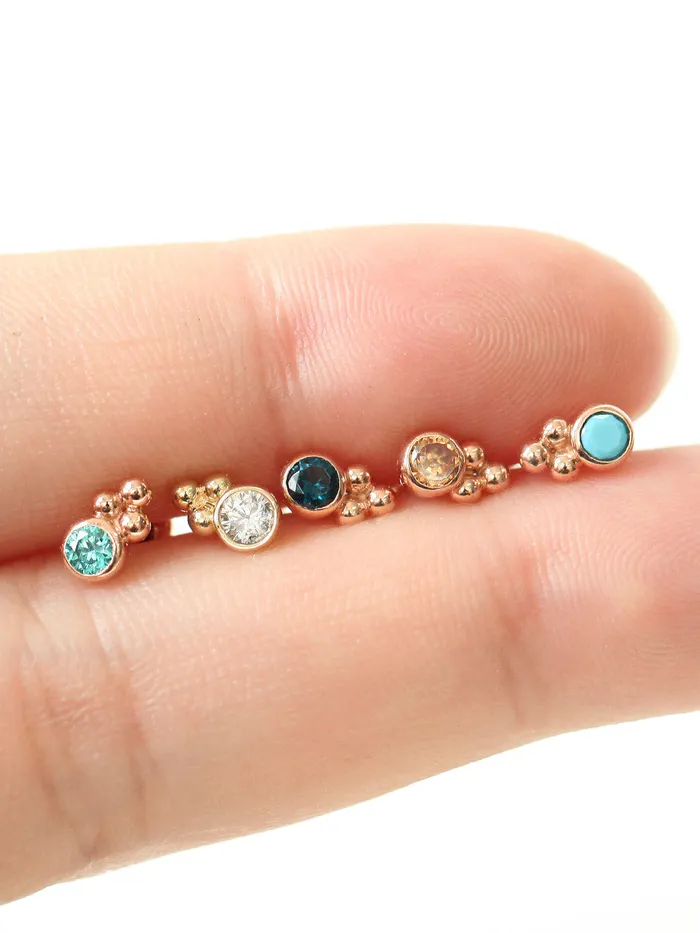 Earrings 14K Gold Bohemian Cartilage Earring 18G16G MinimalBijoux