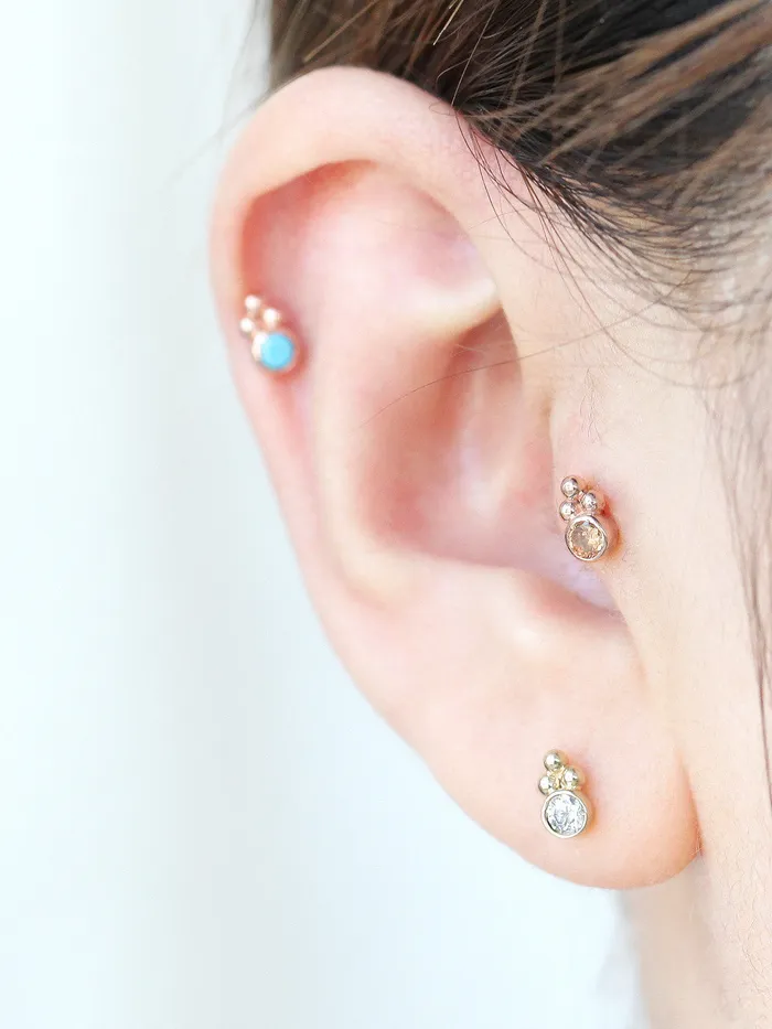 Earrings 14K Gold Bohemian Cartilage Earring 18G16G MinimalBijoux