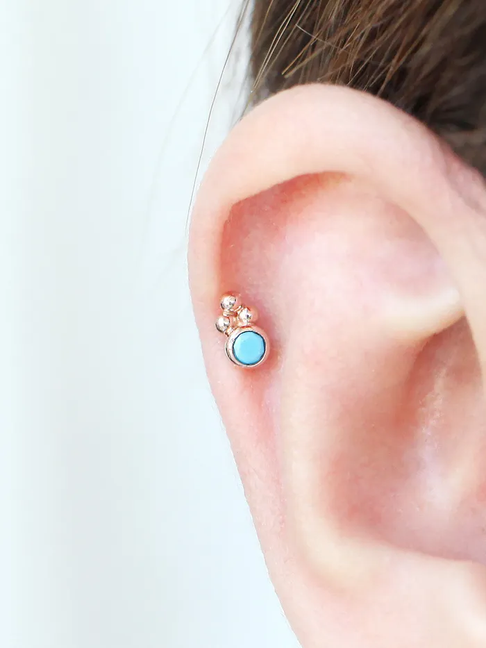Earrings 14K Gold Bohemian Cartilage Earring 18G16G MinimalBijoux