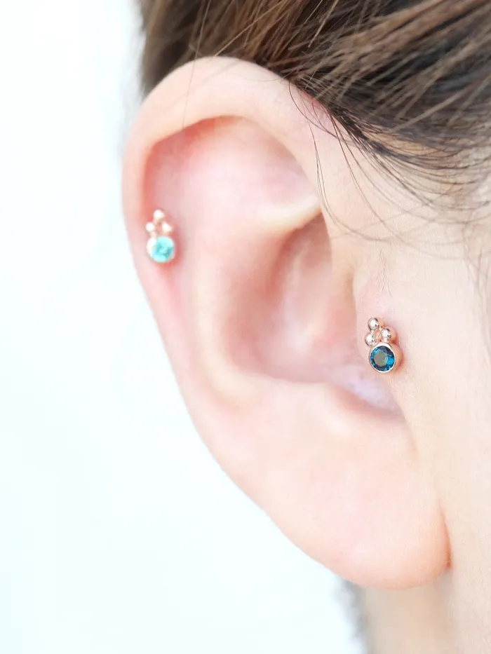 Earrings 14K Gold Bohemian Cartilage Earring 18G16G MinimalBijoux