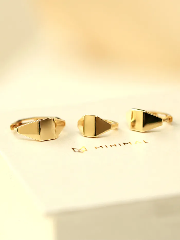 MinimalBijoux 14K Gold Square Oval Hoop Earring Earrings