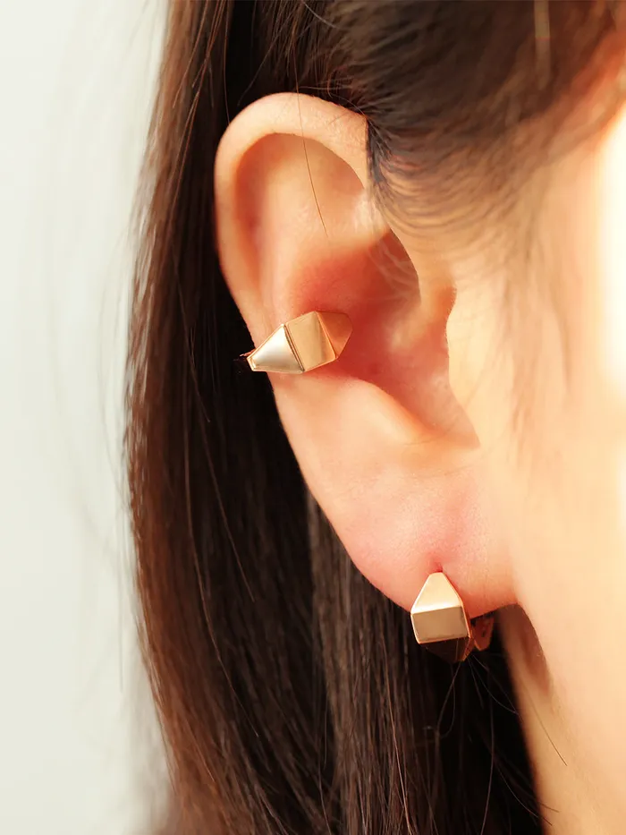 MinimalBijoux 14K Gold Square Oval Hoop Earring Earrings