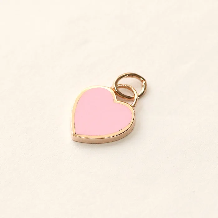 MinimalBijoux Necklaces 14K Gold Enamel Heart Necklace Pendant