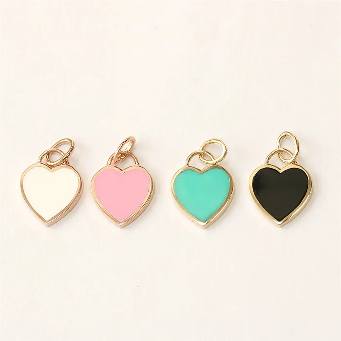 MinimalBijoux Necklaces 14K Gold Enamel Heart Necklace Pendant
