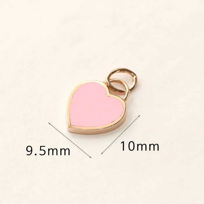 MinimalBijoux Necklaces 14K Gold Enamel Heart Necklace Pendant