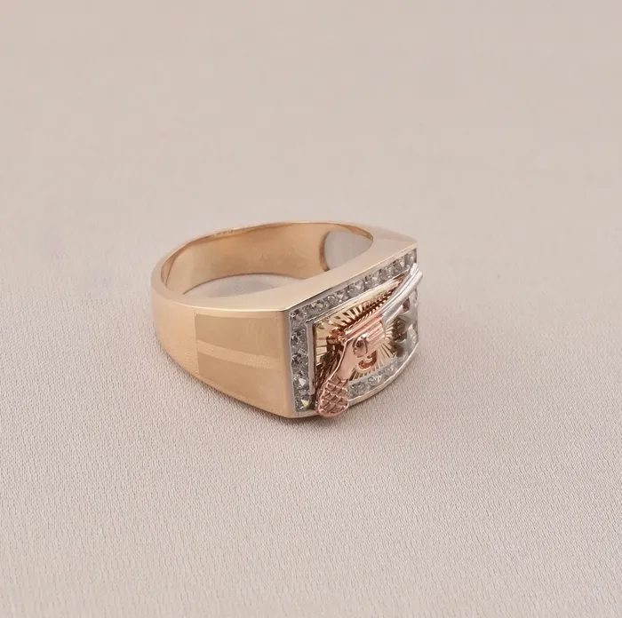 Rings AB and J 14K Gold Gun Mens Ring RG2716 Rings AB and J 14K Gold Gun Mens Ring RG2716