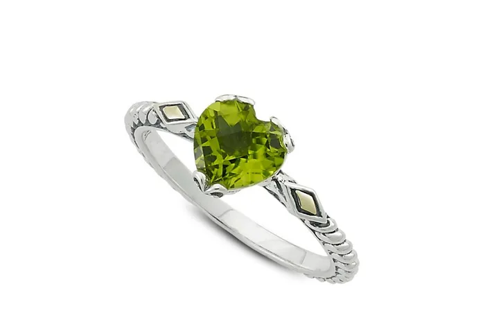 Rings Glow Heart Ring Peridot Samuel B