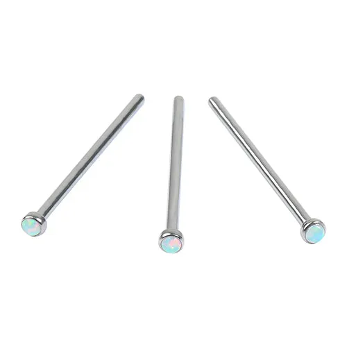 Titanium Unbent Opal Nose Stud Tulsa Body Jewelry Earrings Titanium Unbent Opal Nose Stud Tulsa Body Jewelry Earrings