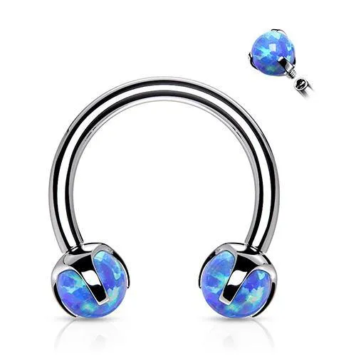 Tulsa Body Jewelry Bracelets 16g Prong Opal Stainless Circular Barbell Tulsa Body Jewelry Bracelets 16g Prong Opal Stainless Circular Barbell