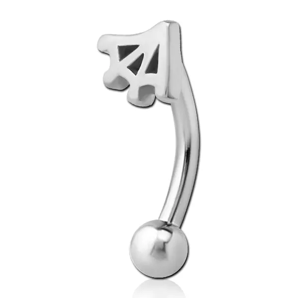 Tulsa Body Jewelry Cobweb Stainless Eyebrow Barbell Bracelets