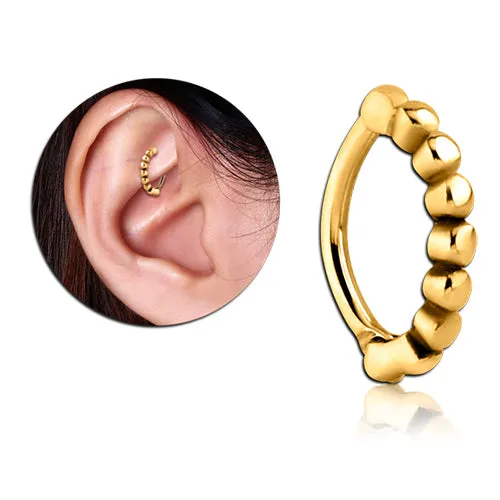 Tulsa Body Jewelry PreStyled Sets Beaded Gold Cartilage Clicker