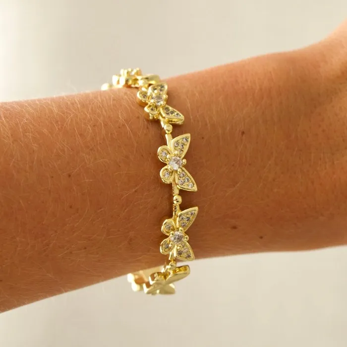 Bracelets Reluxe Vintage Crystal Butterfly Bracelet