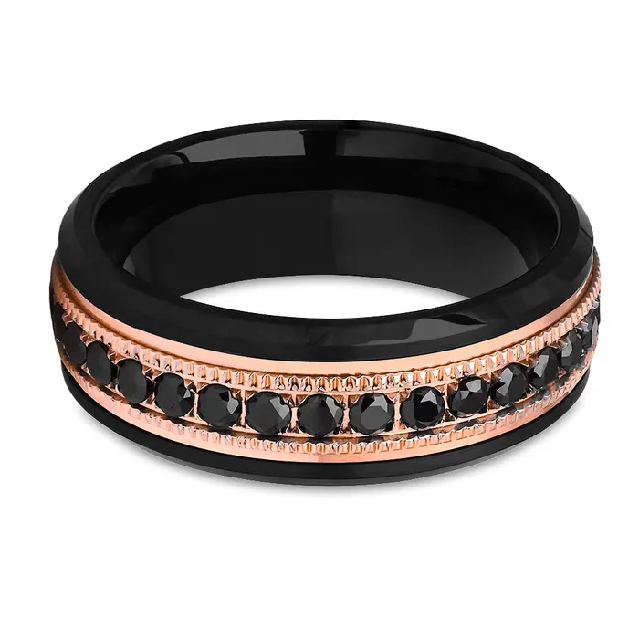 Clean Casting Jewelry Rings Rose Gold Tungsten Wedding Ring Tungsten Wedding Ring 8mm 18k Rose Gold Mans Ring
