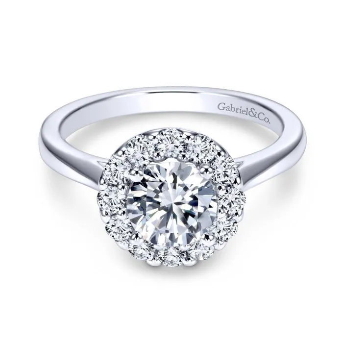 Gabriel Contemporary Collection White Gold Halo Engagement Ring 042 CTW International Diamond Center Rings Gabriel Contemporary Collection White Gold Halo Engagement Ring 042 CTW International Diamond Center Rings